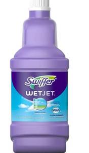 lot 4331 image: Swiffer WetJet Multi-Purpose Floor and Hardwood Liquid Cleaner Solution Refill  Open Window Fresh Scent  42.2 fl oz