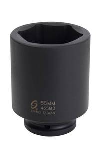 lot 4348 image: SUNEX TOOLS 455MD 34 Drive Deep 6 Point Metric Impact Socket 55mm - Retail $49