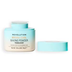 lot 4358 image: Revolution Beauty London, Hydra Cool Cooling Loose Baking Powder, Makeup Setting Powder for Hydrating Skin, Enriched with Hyaluronic Acid, Vegan & Cruelty-Free, 1.05 oz - Retail $9