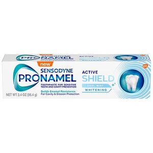 lot 4360 image: Sensodyne Pronamel Active Shield Whitening Enamel Toothpaste  Cool Mint  3.4 Oz - Retail $9