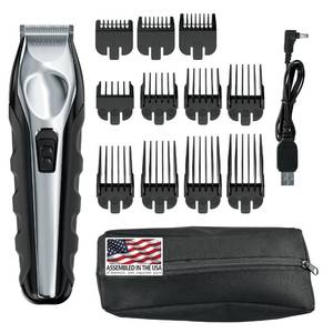 lot 4381 image: Wahl USA Lithium Ion Total Beard Trimmer for Men with 11 Guide Combs for Easy Trimming, Detailing, &amp Grooming Model 9888 - Retail $42