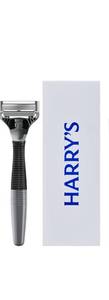 lot 4384 image: Harrys Original Shaving Kit for Men - Razor Handle and Travel Blade Cover - German Engineered - Charcoal - Retail $15