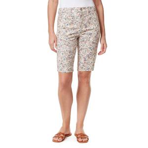lot 4388 image: Gloria Vanderbilt Womens Amanda Bermuda Shorts, Stonewood Wild Flowers, 6 US - Retail $39