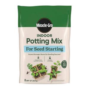 lot 4399 image: Indoor Potting Mix for Seed Starting 8 qt. Soil For Vegetable, Flower, and Herb Seeds and Cuttings - Retail $20