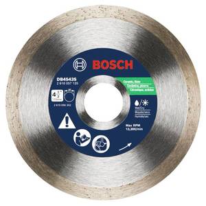 lot 4416 image: Bosch DB4543S 4.5 in. Standard Continuous Rim Diamond Blade - Retail $11