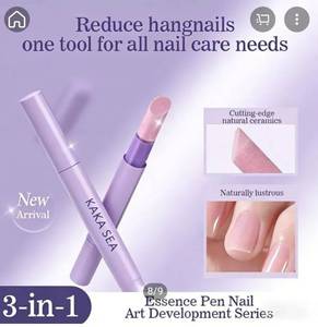 lot 4473 image: KAKA SEA Cuticle Pusher Nail Oil Pen Ceramic Dead Skin Remover 3-in-1