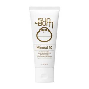 lot 4519 image: Sun Bum Mineral SPF 50 Sunscreen Body Lotion - Broad Spectrum Moisturizing Sunscreen with Vitamin E - Vegan and Hawaii 104 Act Compliant (Made without Octinoxate & Oxybenzone) - Travel Size - 3 oz - Retail $17