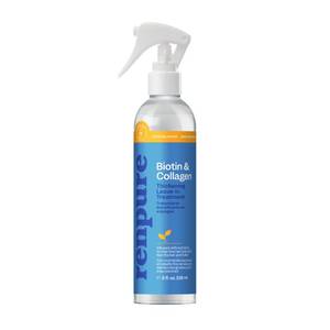 lot 4537 image: Renpure Biotin & Collagen Leave-In Conditioner Treatment, For a Fuller, Thicker Look That Shines, Biotin Hair Spray Leave In Conditioner For Fine, Thin or Limp Hair, Vitamin B7, Collagen - 8 Fl Oz - Retail $9