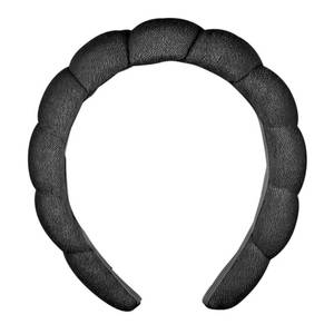 lot 4580 image: Conair Spa Bubble Headband - Soft, Absorbent, Cute &amp Comfortable for Her - Black - Face Washing