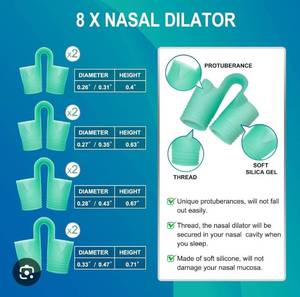 lot 4594 image: 8X Nasal Dilator Snore Stopper Kit 8 PCS&nbsp