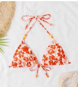 lot 4622 image: Shein Womens Floral Print Bikini Top Halter Tie Size XL&nbsp
