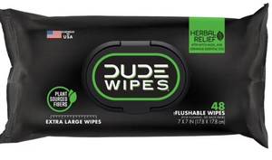 lot 4661 image: DUDE Wipes Flushable Wet Wipes Extra Large 48 Count&nbsp