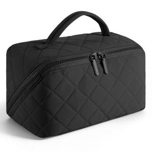 lot 4673 image: SVOETAUA Makeup Bag for Portable Travel and Business Trips Large Makeup Organizer lightweight and Soft Toiletry Bag,Secure Zipper Closure (Black) - Retail $22