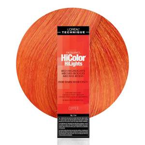 lot 4694 image: LOreal Technique HiColor Red HiLights - Permanent Hair Color for Dark Hair, Intense Red Highlights, No Pre-Lightening Required, Rich, No-Drip Creme, Quick Processing Time, Color Resists Fading - Retail $14