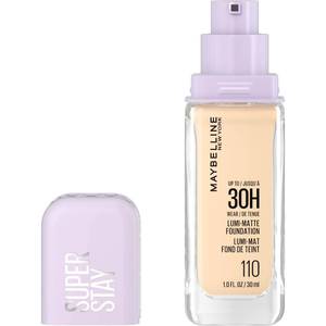 lot 4699 image: Maybelline Super Stay Lumi-Matte Foundation, Lightweight and Buildable Full Coverage Foundation Makeup For Up To 30HR Wear, 110, 1 Count - Retail $12
