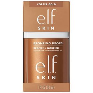 lot 4700 image: e.l.f. SKIN Bronzing Drops - Copper Gold - 1 fl oz Liquid, Paraben-Free, Vegan, Buildable Coverage - Retail $17