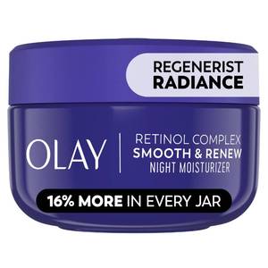 lot 4710 image: Olay Regenerist Radiance Retinol Face Moisturizer Smooth & Renew Cream for Women - Fragrance-Free, Anti-Aging, Anti-Wrinkle, Tightening & Brightening - 2 Oz - Retail $33