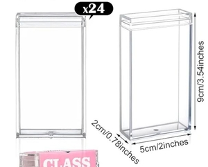 lot 4717 image: AceOrbit Candy Jar Bulk for 24 Guest 3.54 Inch Empty After Dinner Candy Tube Buffet Container Acrylic Box Multi-item Party Favor(Pink) - Retail $20