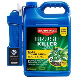lot 4810 image: BioAdvanced Brush Killer Plus, Ready-to-Use Weed Killer Sprayer, 1.3 Gal Kills Tough Brush Roots & Poison Ivy - Retail $49