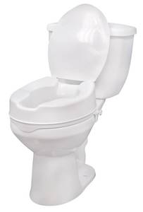 lot 4811 image: Drive Medical Raised Toilet Seat with Lock and Lid, Standard Seat, 4 - Retail $41