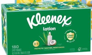 lot 4813 image: Kleenex Lotion Facial Tissues 180 3-Ply with Coconut Oil&nbsp