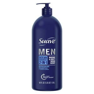 lot 4818 image: Suave Professionals Men 2-in-1 Shampoo & Conditioner  Moisturizing  Ocean Charge  40 fl oz - Retail $14