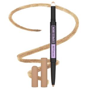 lot 4834 image: Maybelline Express Brow 2-In-1 Pencil and Powder Eyebrow Makeup, Light Blonde, 1 Count - Retail $8