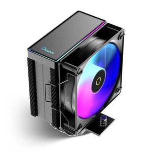lot 4865 image: Gamma A40 ARGB BK CPU Cooler,100mm PWM Fan,133mm Height Single Tower Computer Compact CPU Air Cooler,4 Copper Heat Pipes,ARGB Function,Fancy Top Cover,for Intel LGA 115X120017001851&AMD AM4AM5 - Retail $19