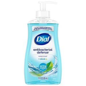 lot 5201 image: Dial Antibacterial Defense Spring Water Liquid Hand Soap  11 fl oz - Retail $53