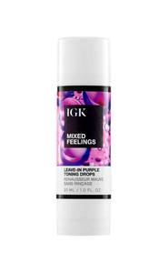 lot 5211 image: IGK MIXED FEELINGS Leave-In Blonde Toning Drops  Brighten  Neutralize Brass  Vegan  Cruelty Free  1 Oz - Retail $29