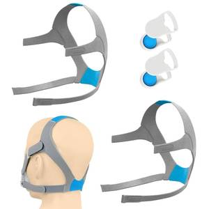 lot 5225 image: 2-Pack Replacement CPAP Headgear for AirFit F20 & AirTouch F20, Compatible with F20 Full Face Mask, 4 Stronger Magnetic Clips & 2 Straps, Adjustable & Comfortable Headgear, Large - Retail $21