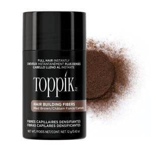 lot 5227 image: Toppik Hair Building Fibers, Medium Brown, 12g Fill In Fine or Thinning Hair, Instantly Thicker, Fuller Looking, 9 Shades for Men & Women, Keratin Protein Formula - Retail $25