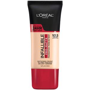 lot 5246 image: LOreal Paris Cosmetics Makeup Infallible Pro-Matte Liquid Longwear Foundation, Ivory Buff, 1 fl oz. - Retail $10