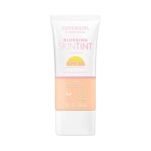 lot 5294 image: COVERGIRL Clean Fresh Blurring Skin Tint with SPF 30, 415 Light Neutral, Liquid Foundation, Soft Matte Finish, Smooths, Brightens, Blurs Pores, Mineral Sunscreen, Vegan Formula - Retail $12