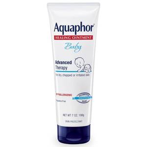 lot 5329 image: Aquaphor Baby Healing Ointment Advanced Therapy Skin Protectant, Dry Skin and Diaper Rash Ointment, 7 Oz Tube - Retail $13