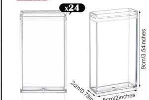 lot 5350 image: AceOrbit Candy Jar Bulk for 24 Guest 3.54 Inch Empty After Dinner Candy Tube Buffet Container Acrylic Box Gifts Multi-item Party Favor - Retail $20
