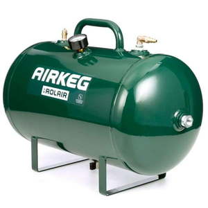 lot 3553 image: Rolair AIRKEG2 Heavy Duty 10 Gallon Portable Steel Auxiliary Air Storage Tank - Retail $196