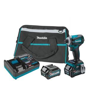 lot 3584 image: Makita XGT Brushless Lithium-Ion Cordless 4-Speed Impact Driver Kit - Model GDT01D - Retail $469