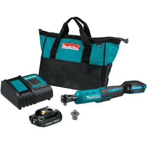 lot 3585 image: 18V Lithium-Ion Cordless 38   14  Sq. Drive Ratchet Kit (2.0Ah) - Retail $342