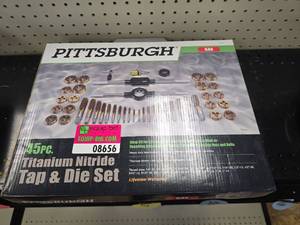 lot 8656 image: Pittsburgh 45Pc Titanium Nitride Tap And Die Set - New In Box&nbsp