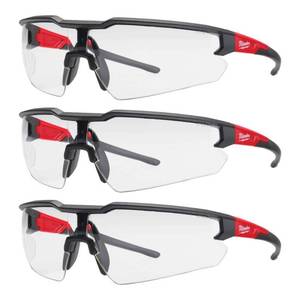 lot 8659 image: Milwaukee Tool 3PK Clear Anti-Scratch Glasses - Retail $43