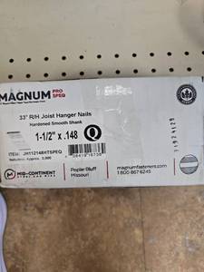 lot 8677 image: Case Of 1-12 x .148 Smooth Shank 33 Degree RH Joist Hanger Nail 3000 count- - Retail $48