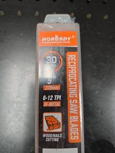 lot 8707 image: Horusdy 30-Piece Reciprocating Saw Blade Set 228mm 6-12 TPI Bi-Metal&nbsp