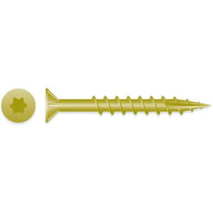 lot 8738 image: #9 x 3  STAR DRIVE FLAT HEAD YELLOW ZINC SCREWS 2M Box - Retail $161
