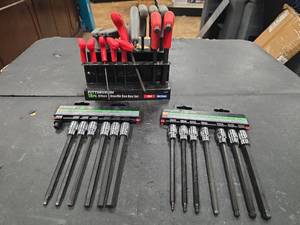 lot 8793 image: Set Of Metric And Standard Pittsburgh Hex T Handle Set And Long Reach Hex Socket Sets&nbsp