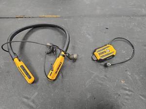 lot 8802 image: DeWalt Jobsite Wireless Earbuds Headphones Lot 2 Piece