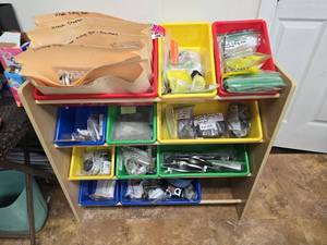 lot 8812 image: Nail Staple Gun Parts Kits with Storage Bins&nbsp