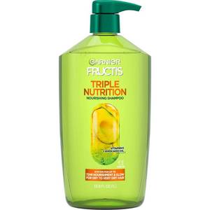 lot 102 image: Garnier Fructis with Active Fruit Protein Triple Nutrition Shampoo - 33.8 fl oz Moisturizing, Damage Repair, Paraben-Free, Floral Scent - Retail $9