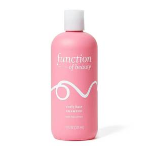 lot 108 image: Function of Beauty Custom Curly Hair Shampoo Base with Chia Extract - 11 fl oz Peach Scent, Paraben-Free, Vegan - Retail $10