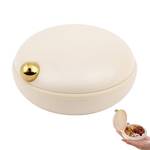 iplusmile Pill Case Travel Pill Organizer 4 Times a Day, Portable Pill Box Dispenser Organizer Daily Pill Boxes Round Pill Containers Beige Retail $17.49